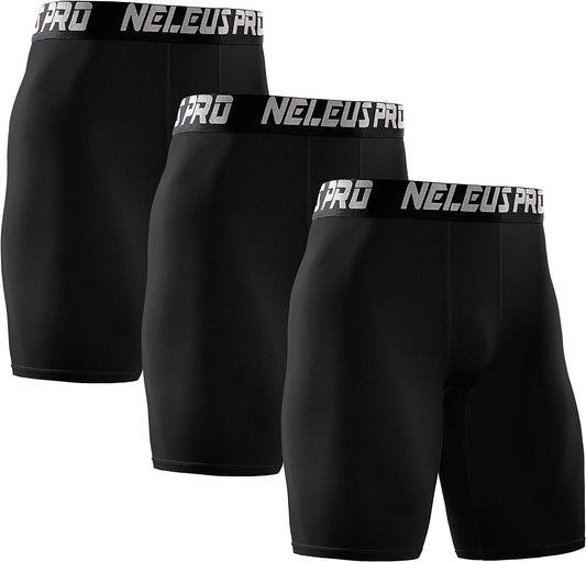 Men'S 3 Pack Performance Compression Shorts